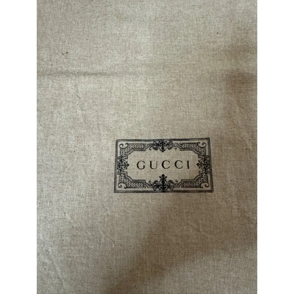 GUCCI DRAWSTRING TRAVEL DUST BAG TAN 16IN x 10.75IN AUTHENTIC STORAGE BAG NEW - Picture 2 of 8